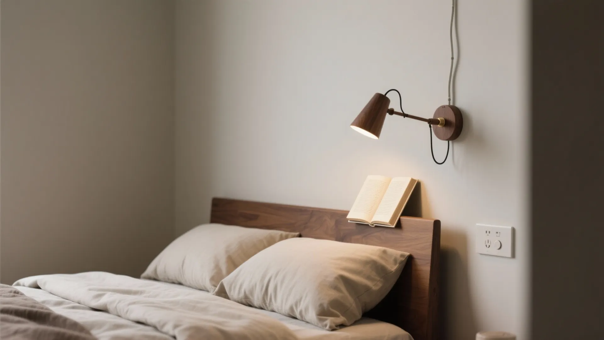 Adjustable swing-arm sconces for task-flex zones