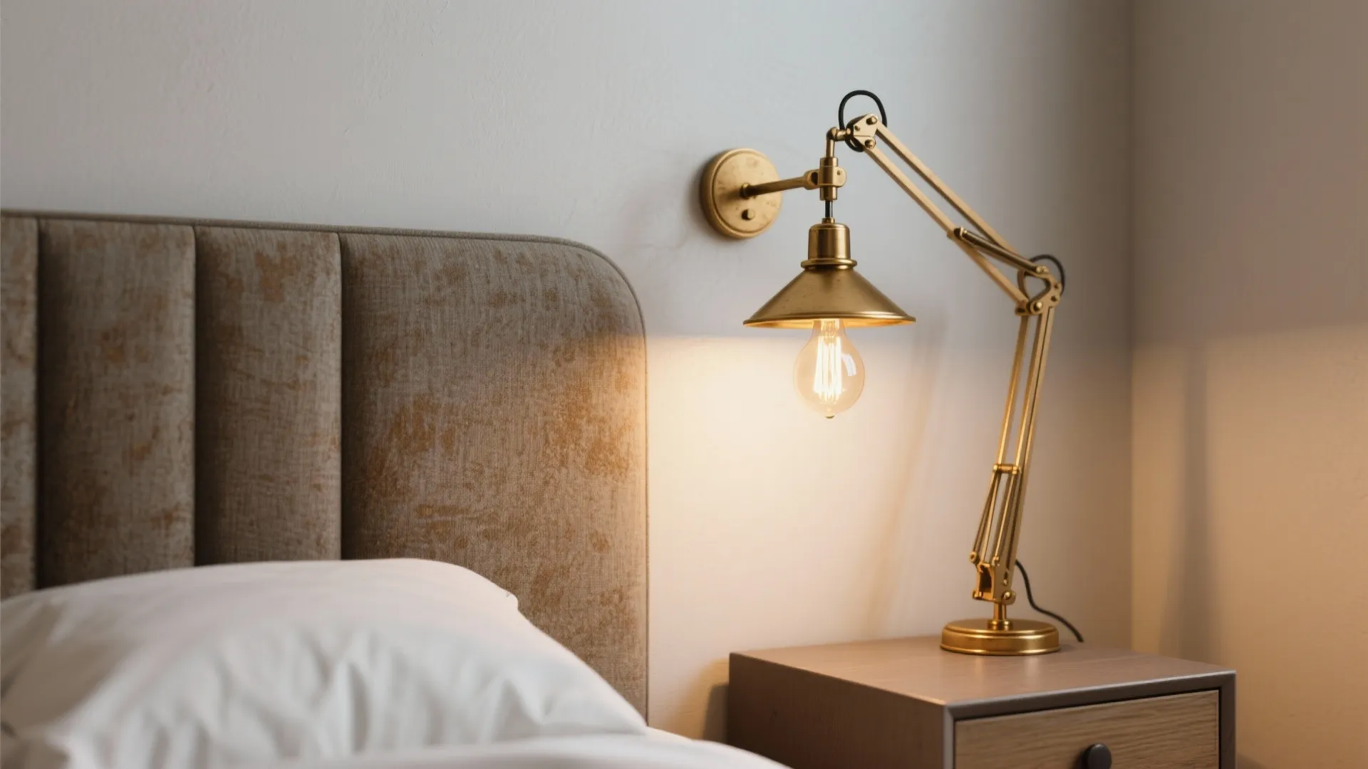 1. Swing-arm pendant for flexible bedside lighting