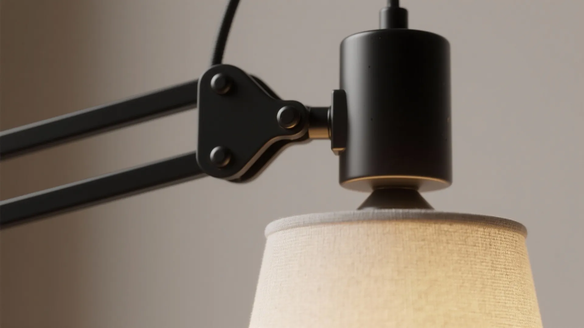 Sculptural swing-arm sconces