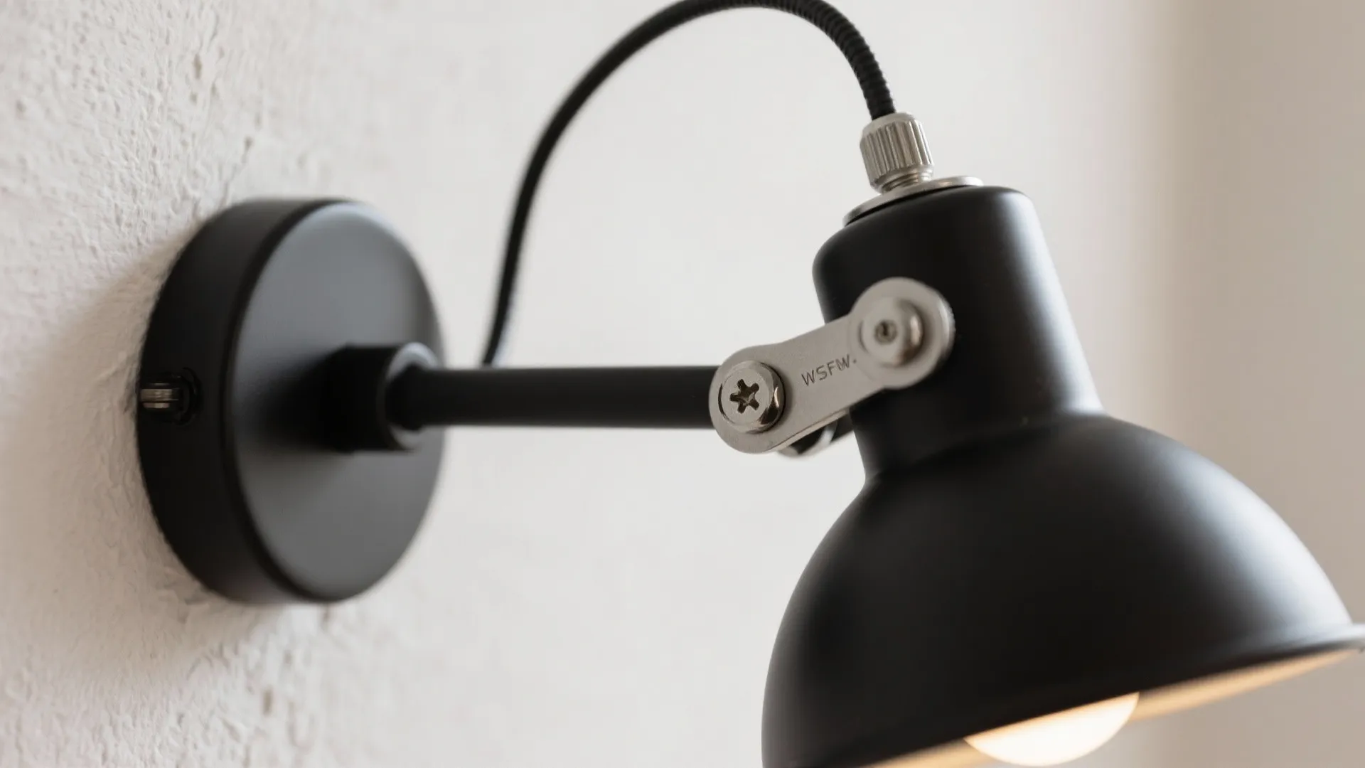 Minimalist bedside swing arm