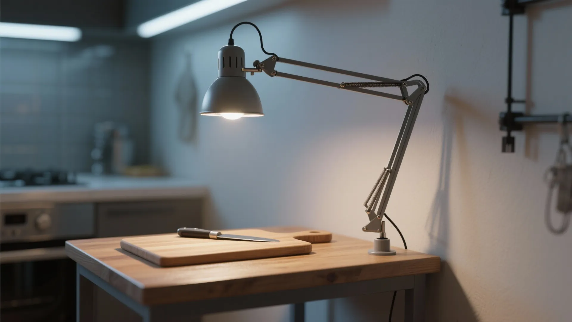 3. Adjustable Swing-Arm Table Lamp Combo