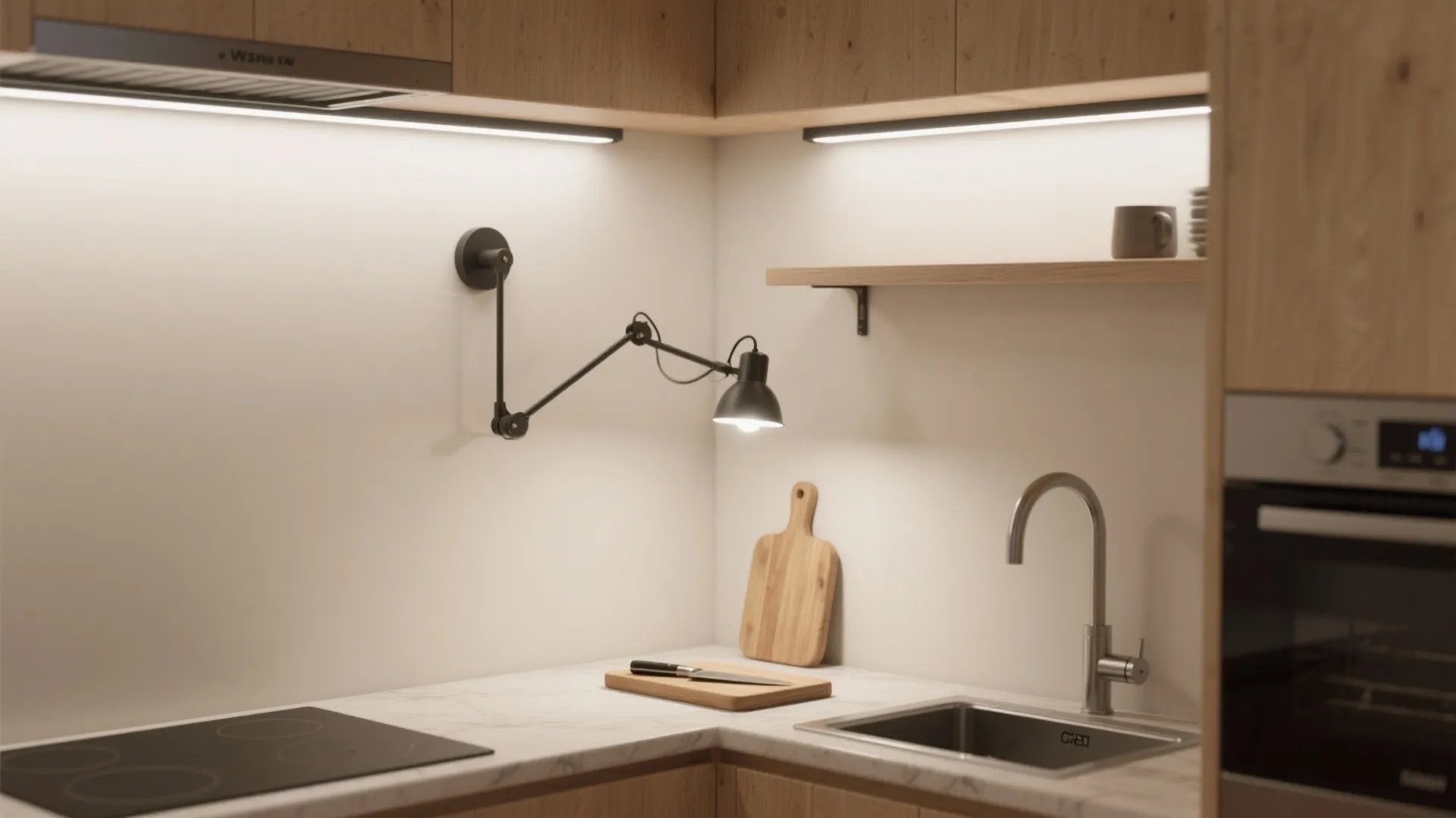 Adjustable armed sconces for task lighting