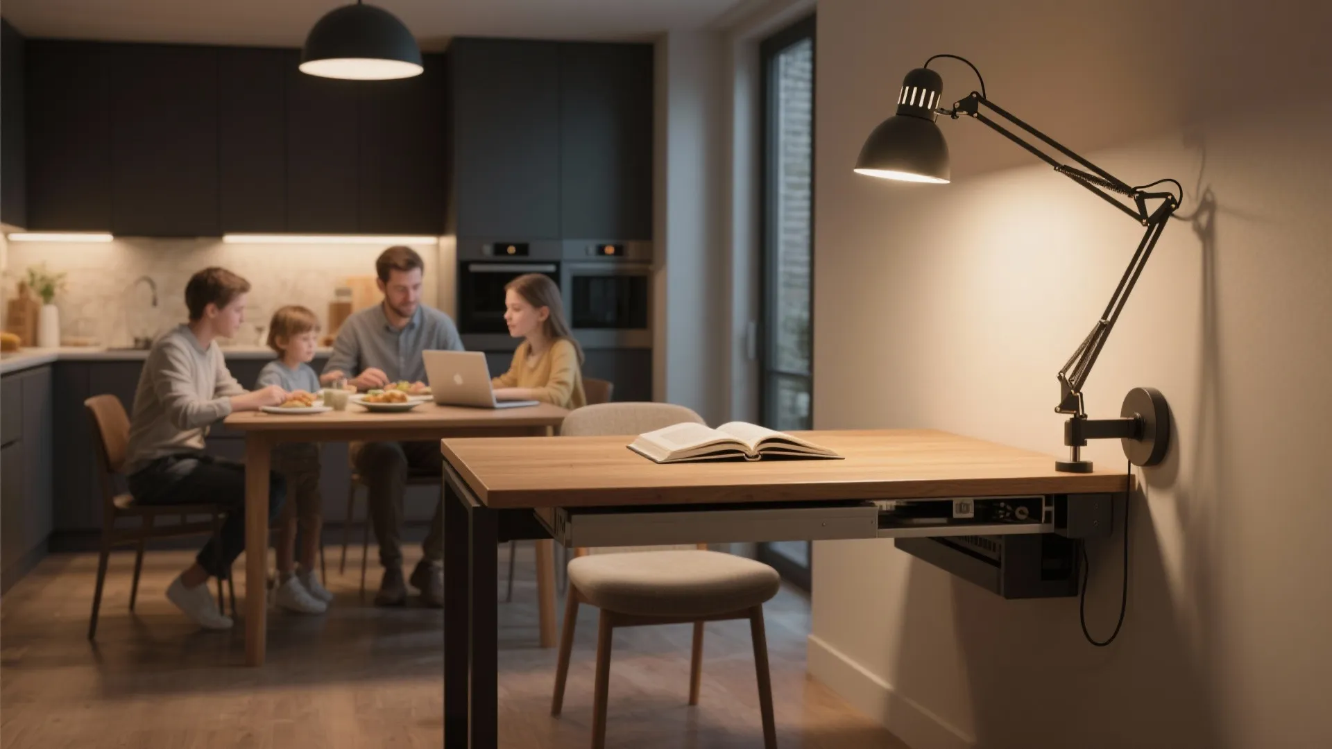 Swing-arm table lamps for flexibility