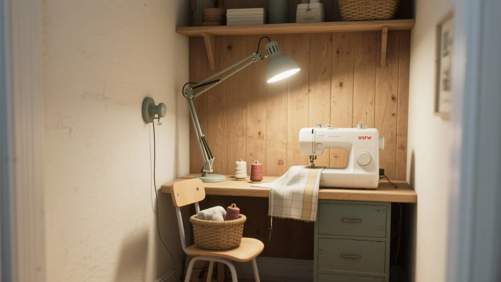 4. Wall-mounted swing-arm lamp