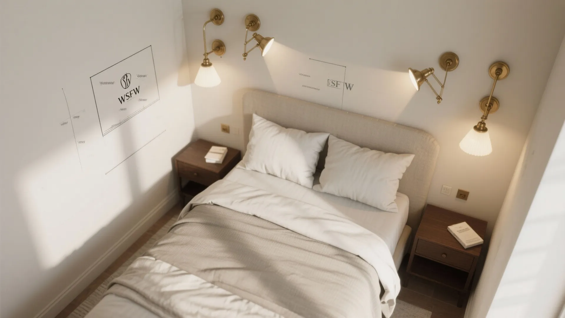 2) Swing-arm reading lights that save space