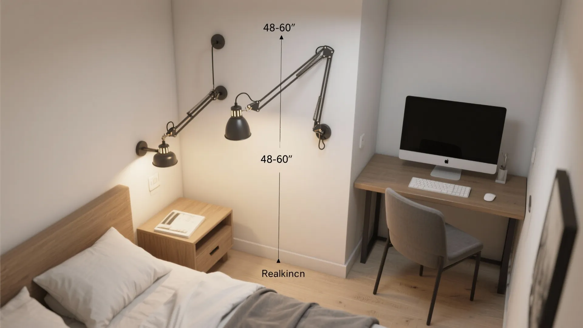 Adjustable Swing-Arms for Task + Ambient Flexibility