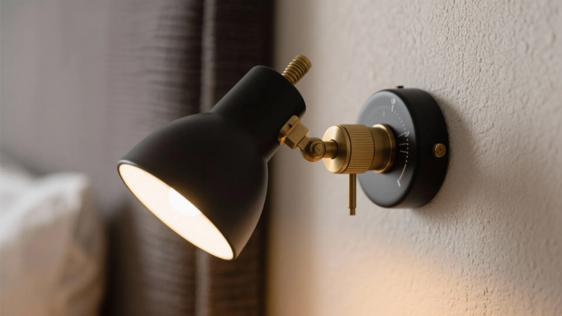 2) Swing-arm sconces with layered, warm-white illumination