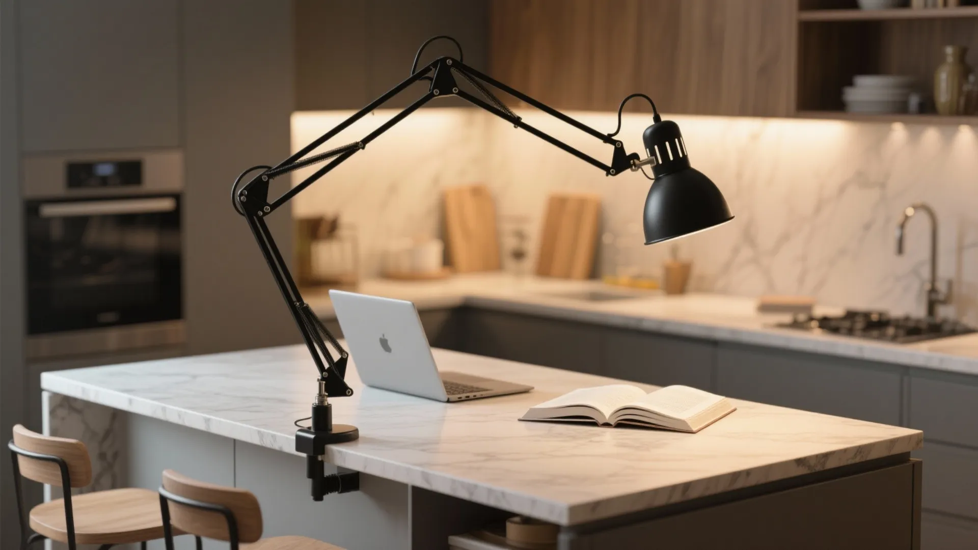 4. Adjustable swing-arm pendants for flexibility