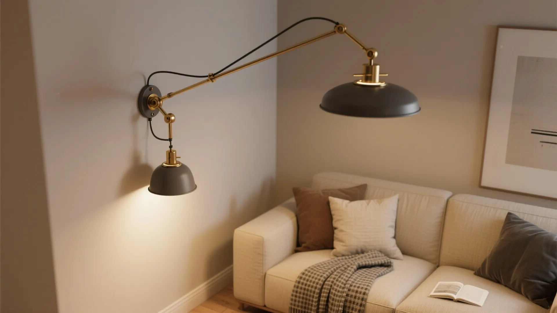 4. Adjustable swing-arm pendant