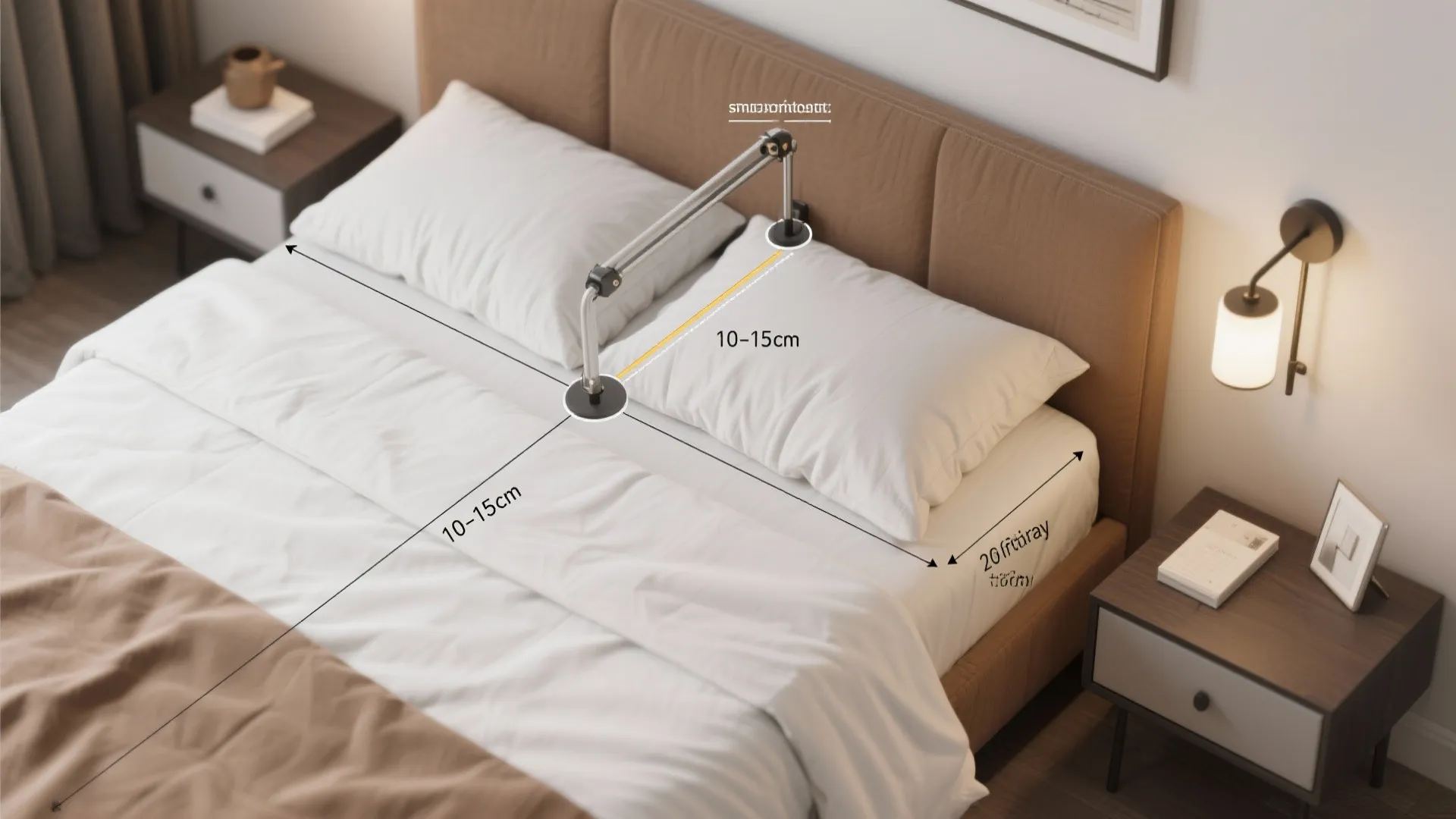 Swing-arm flexibility for reading and shared beds