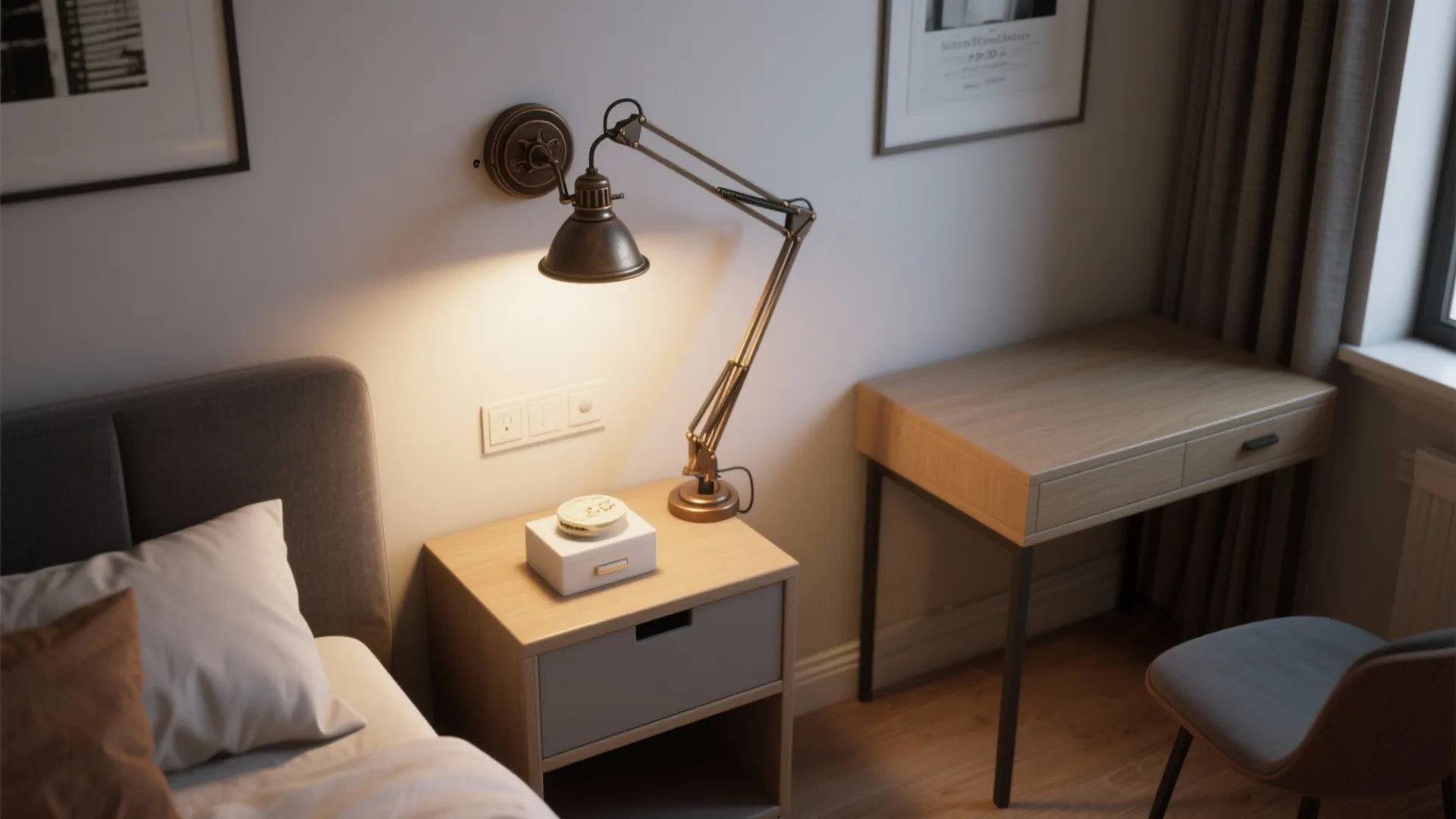 4. Swing-Arm Sconces by the Bed or Desk