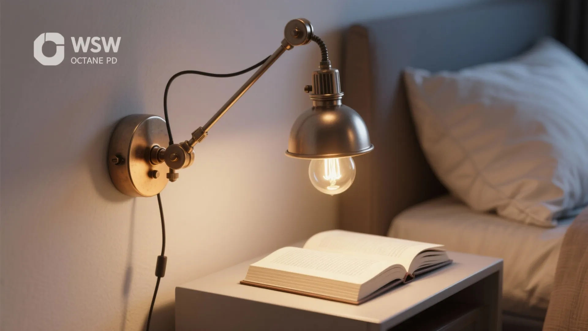 1. Swing-Arm Wall Sconce for Bedside Reading
