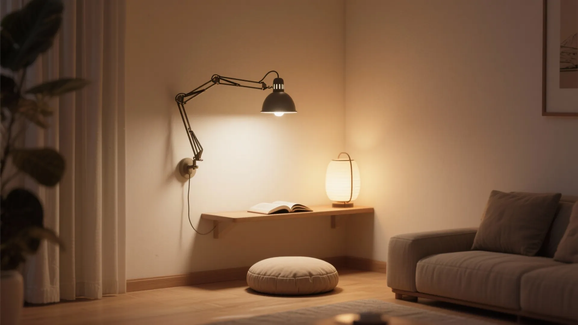 4. Adjustable Swing-Arm Light for Reading and Ritual