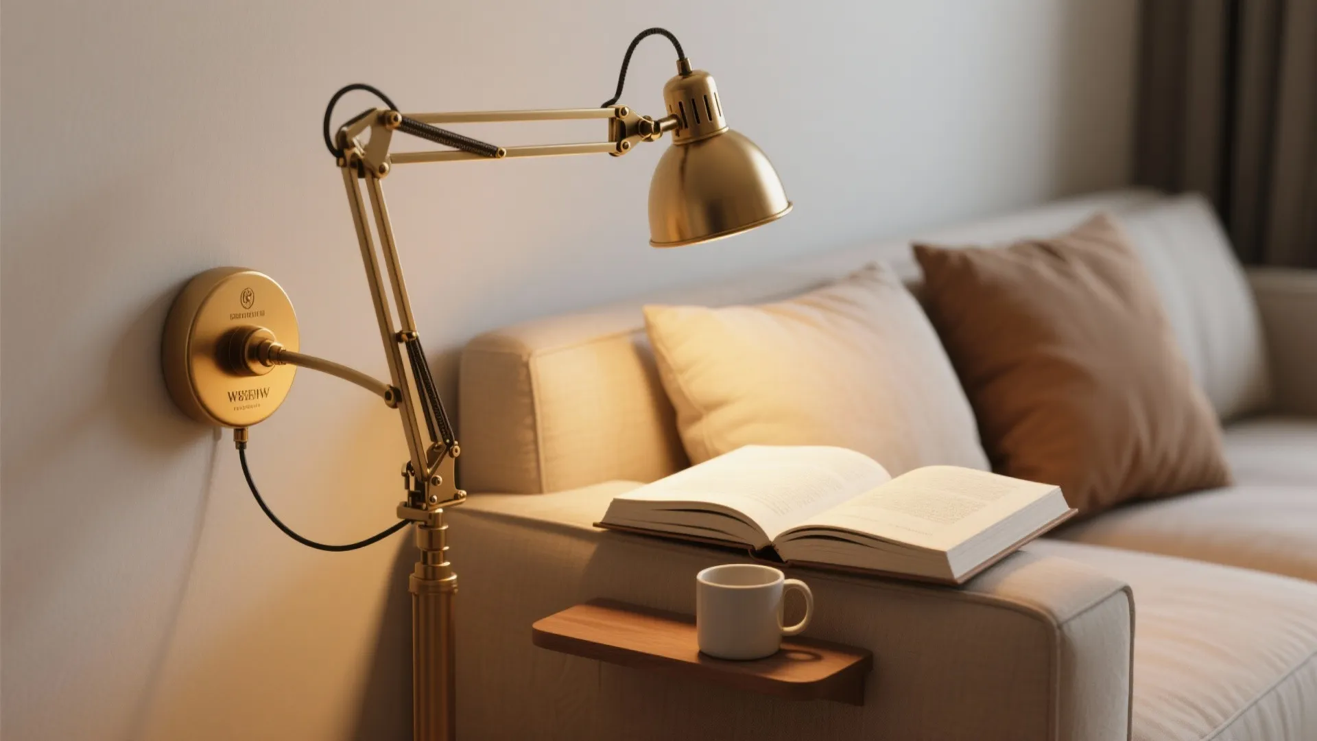 4. Swing-Arm Wall Lamps for Task Zones
