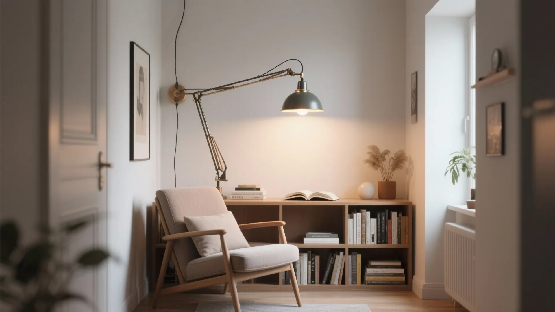 2. Swing-arm chandelier wall lights for flexibility