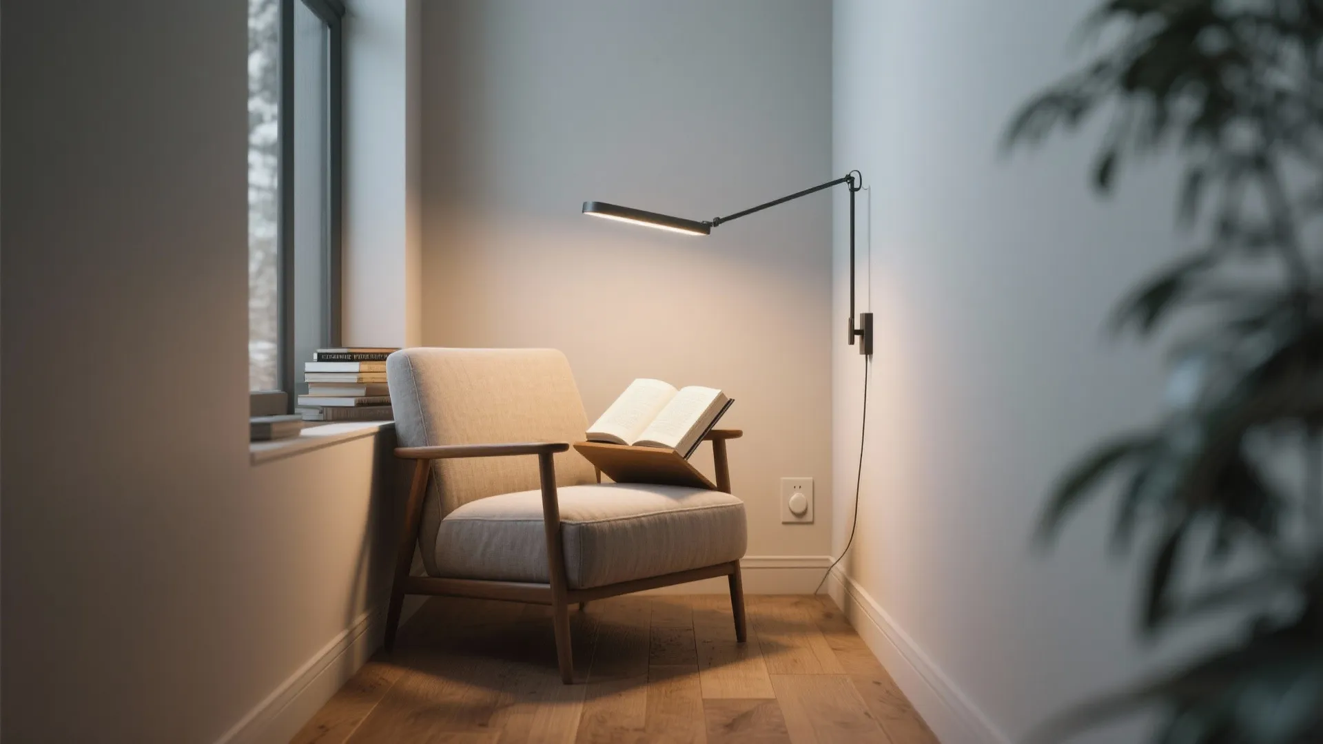 1. Slim swing-arm sconces for reading nooks