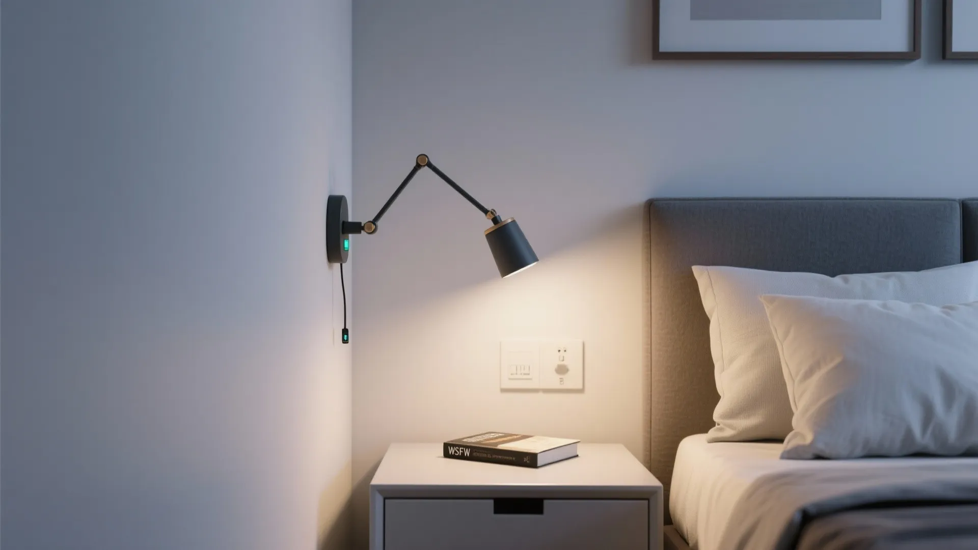 2. Battery-Powered Swing-Arm Sconces