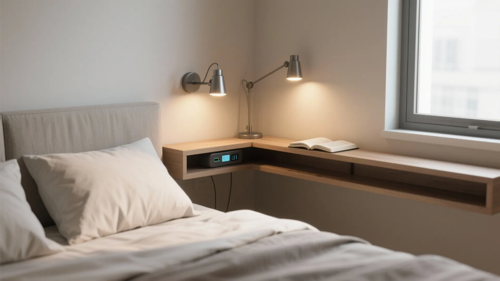 1. Minimalist Swing-Arm Two Light Sconce