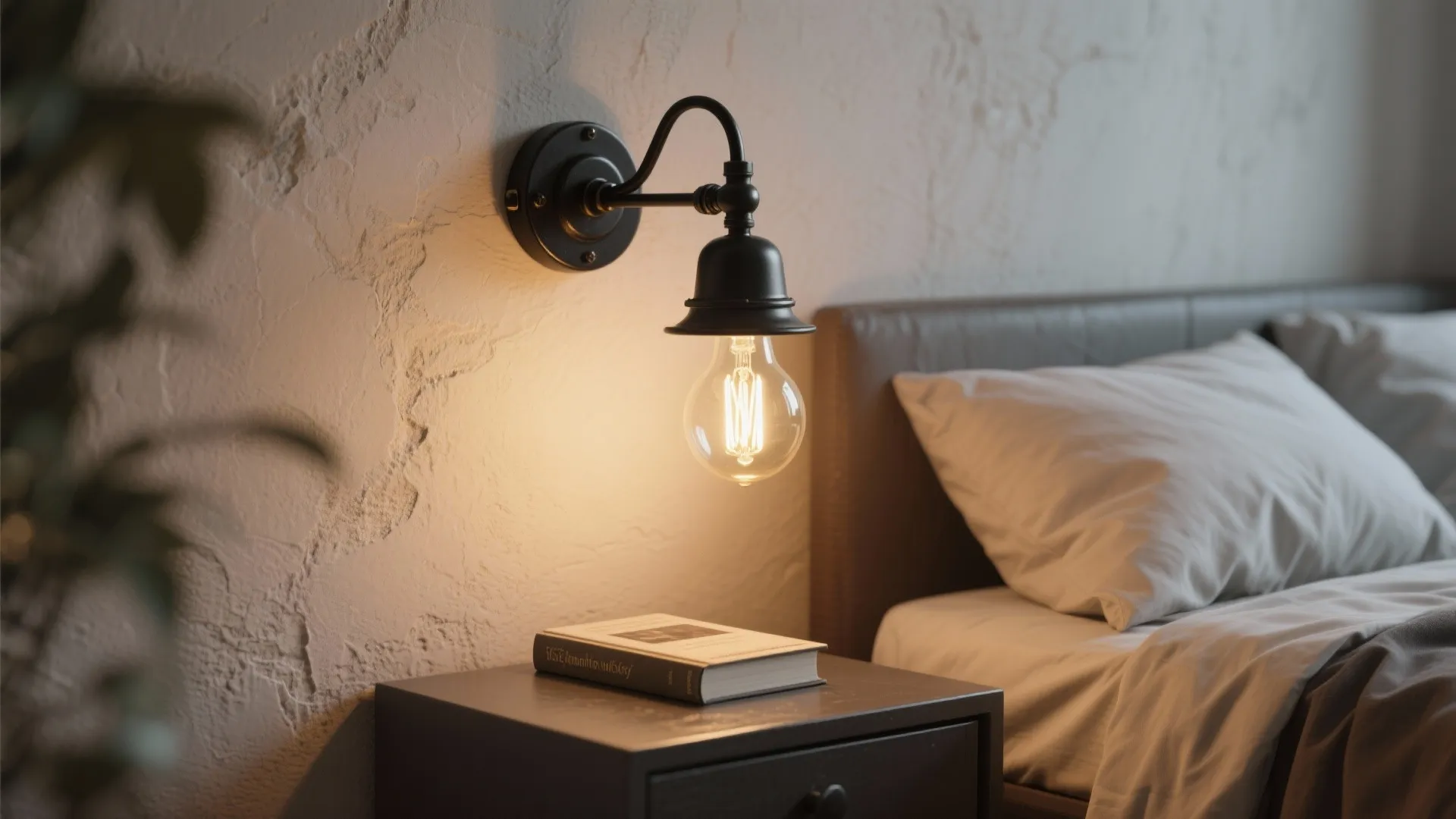 1. Swing-arm sconce by the bed