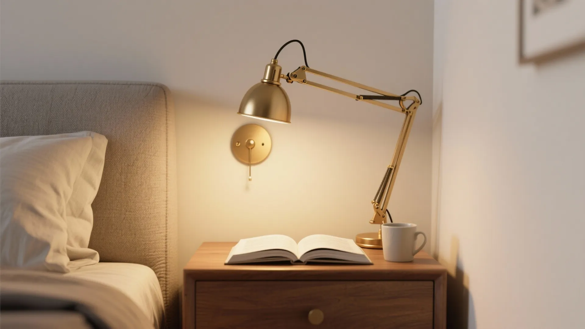 1. Swing-arm sconces for adjustable reading