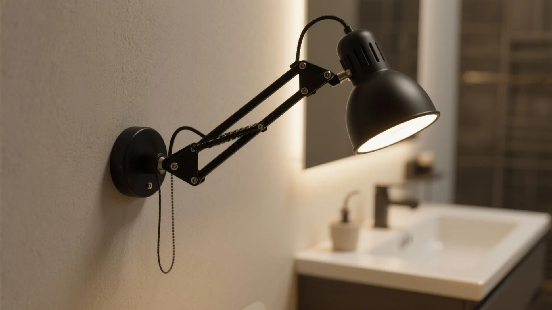 5. Black Adjustable Arm Task Light