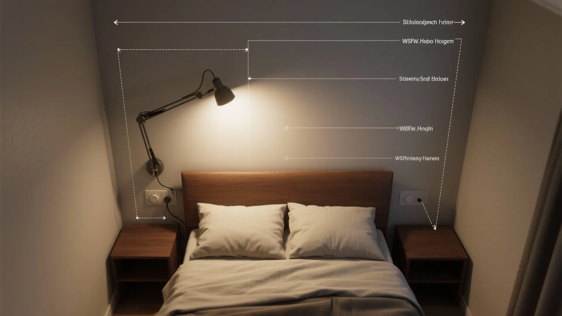 Adjustable swing-arm sconces for task-flex zones