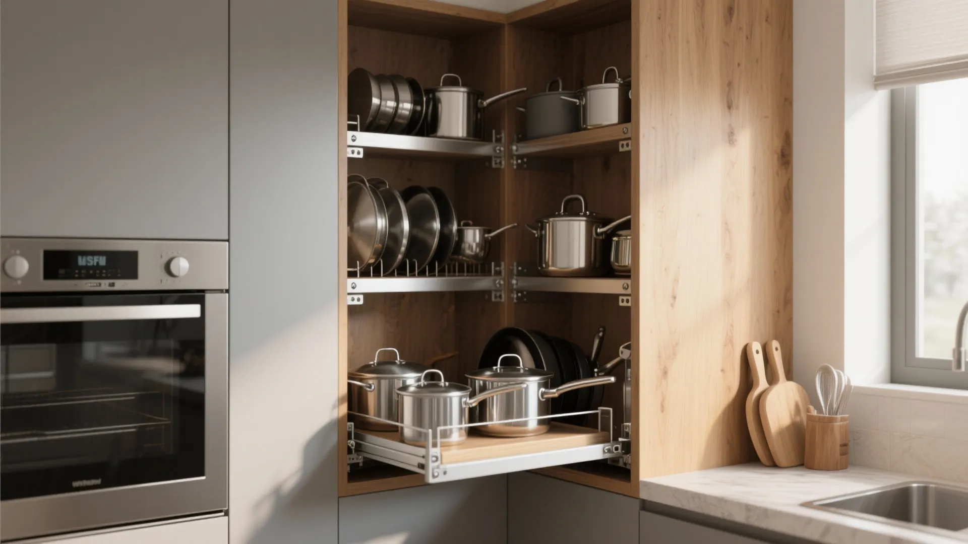 3. Swing-Out Shelves