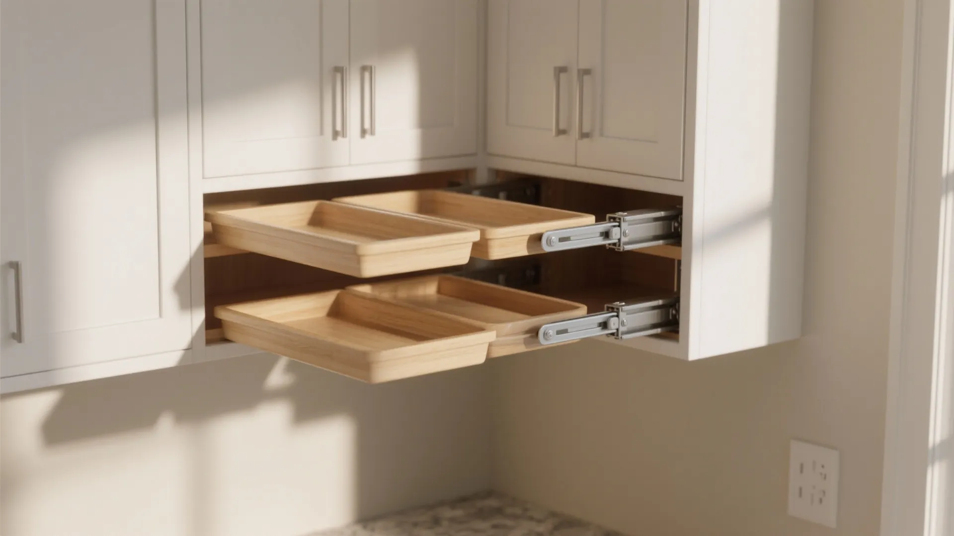 4. Swing-out shelves and pull-downs