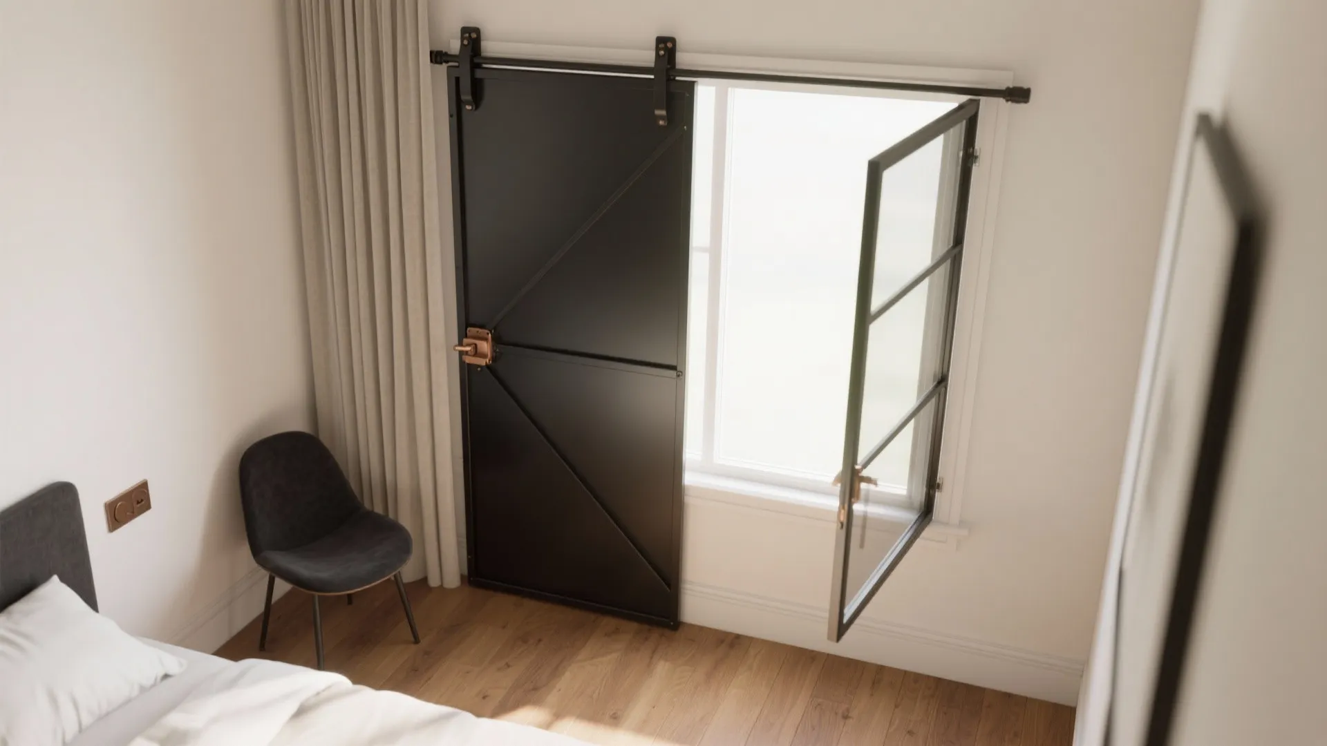 2) Swing-out panels for easy cleaning and egress