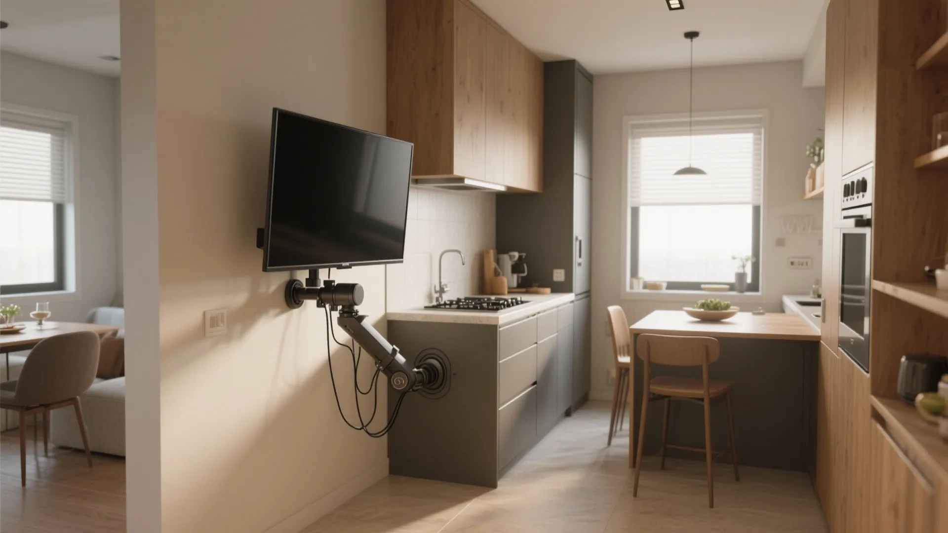 5. Swivel arm for multi-zone viewing