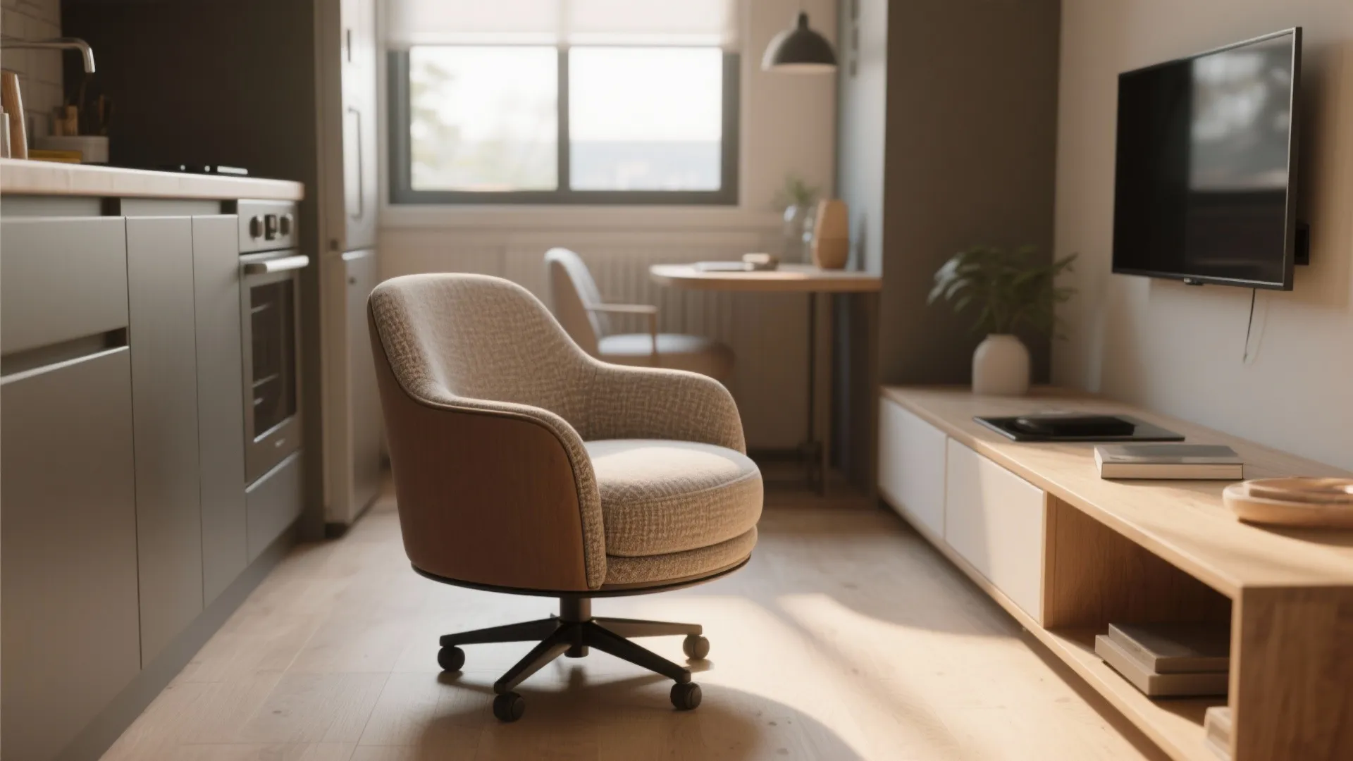 3. Swivel Barrel Chair for Flexible Seating