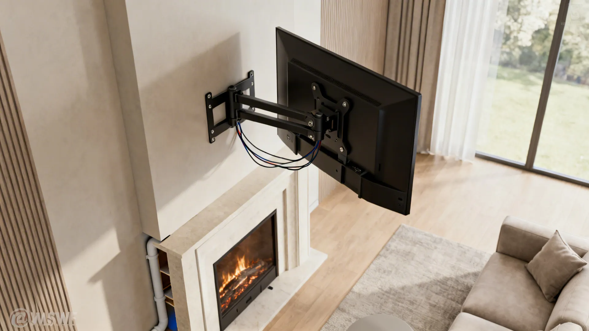 3. Install swivel brackets for flexible viewing