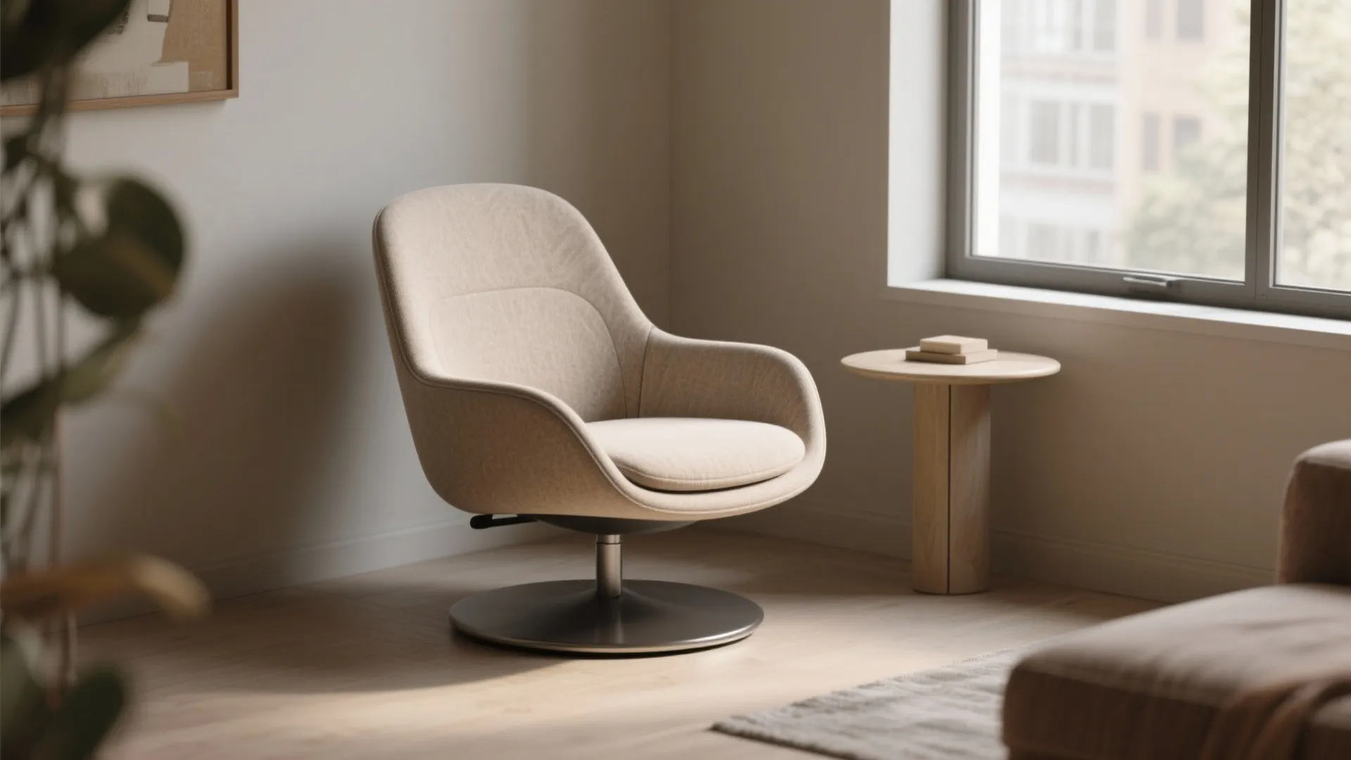 5. Swivel Corner Chair: Change the view, not the footprint