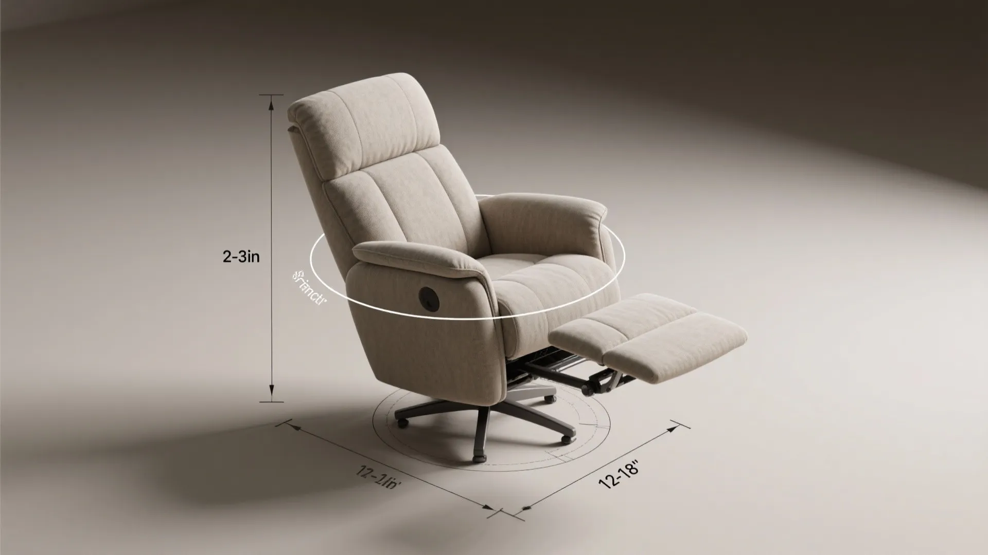 2. Choose Swivel + Glider or Petite Recline Mechanisms