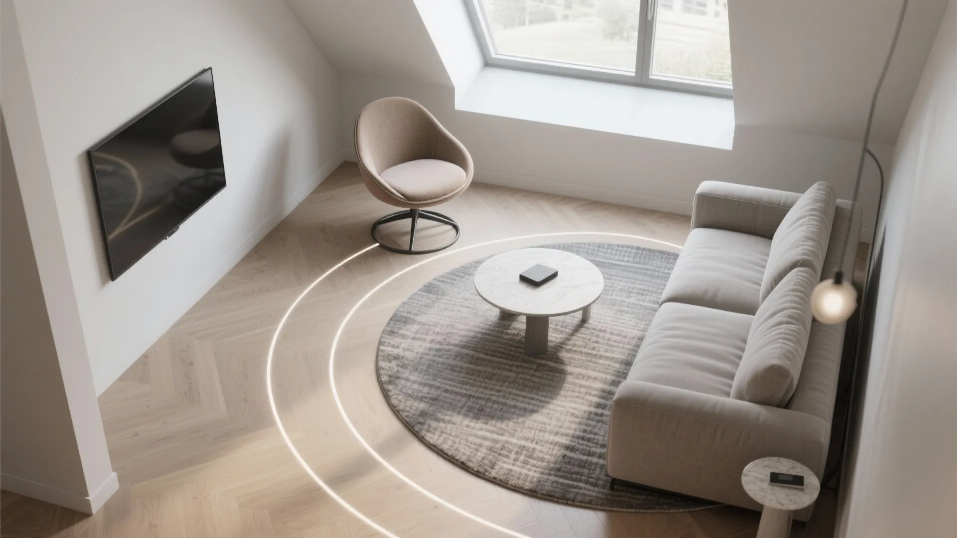 Curved & Swivel Accent Chairs