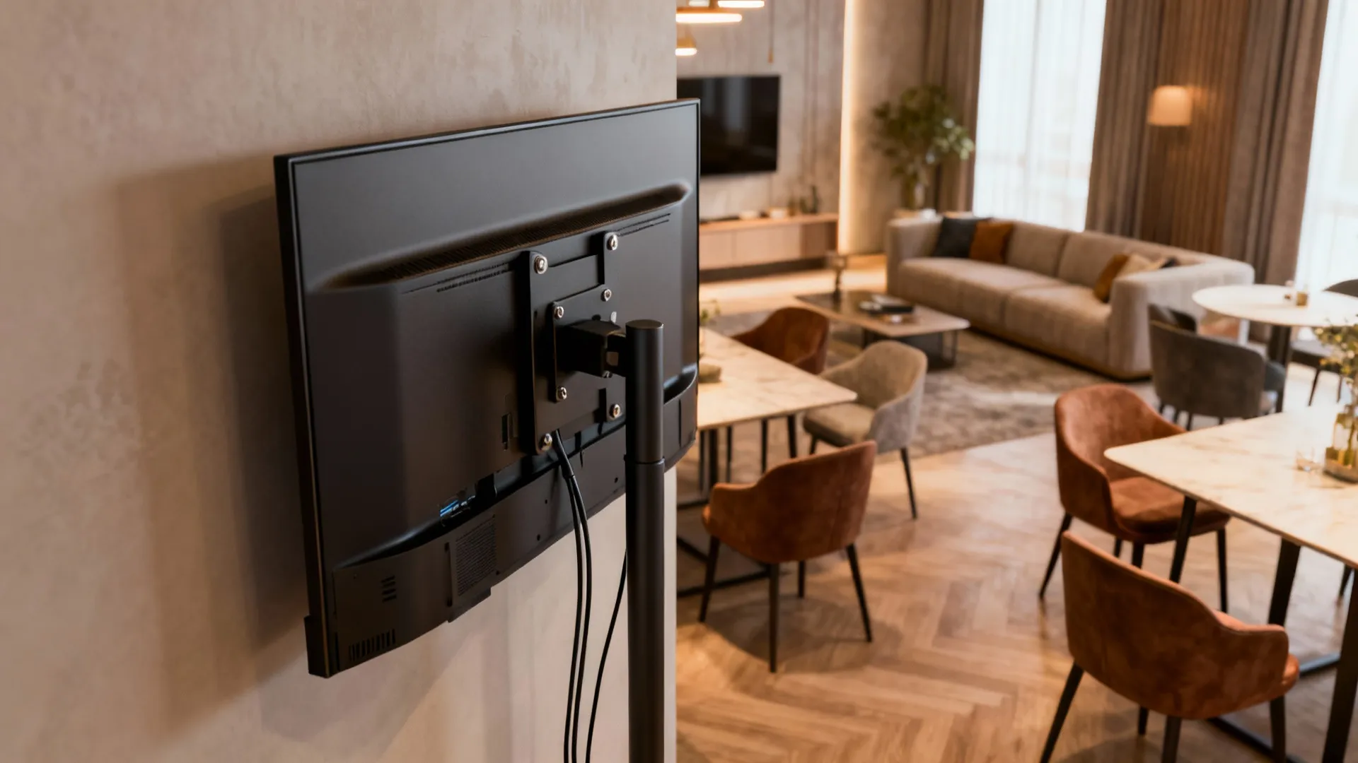 5. Rotate with a swivel mount for multi-use rooms