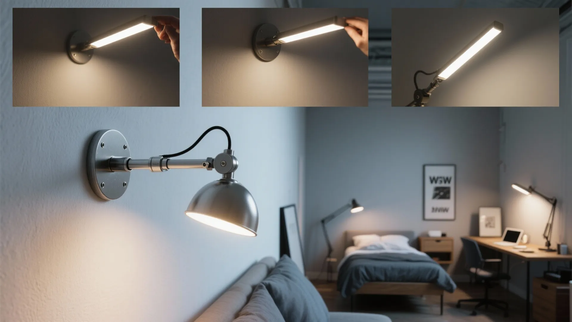 4. Adjustable swivel plate for multifunctional lighting