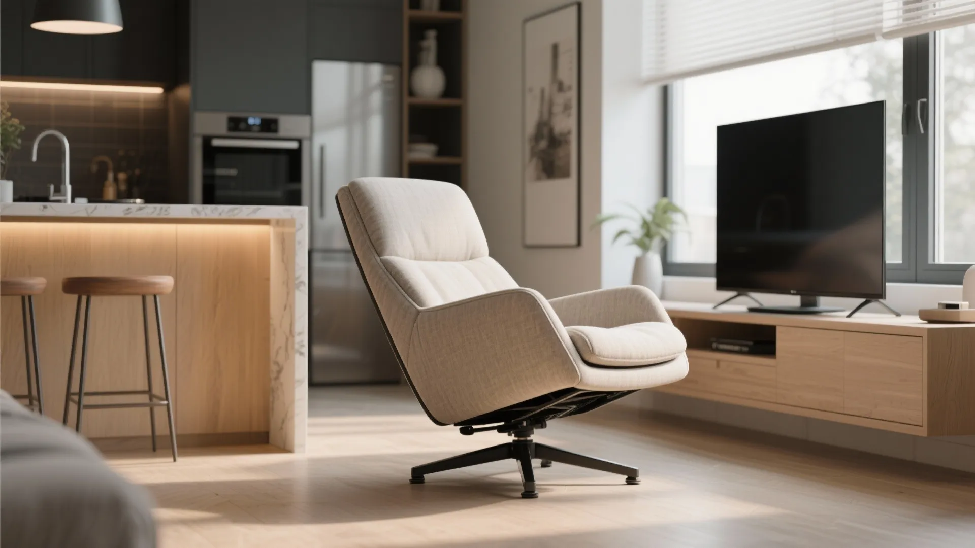 3. Pick a swivel or glider for flexible layouts