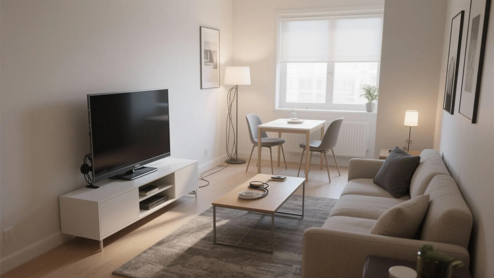 Swivel stand on a console for flexible seating zones