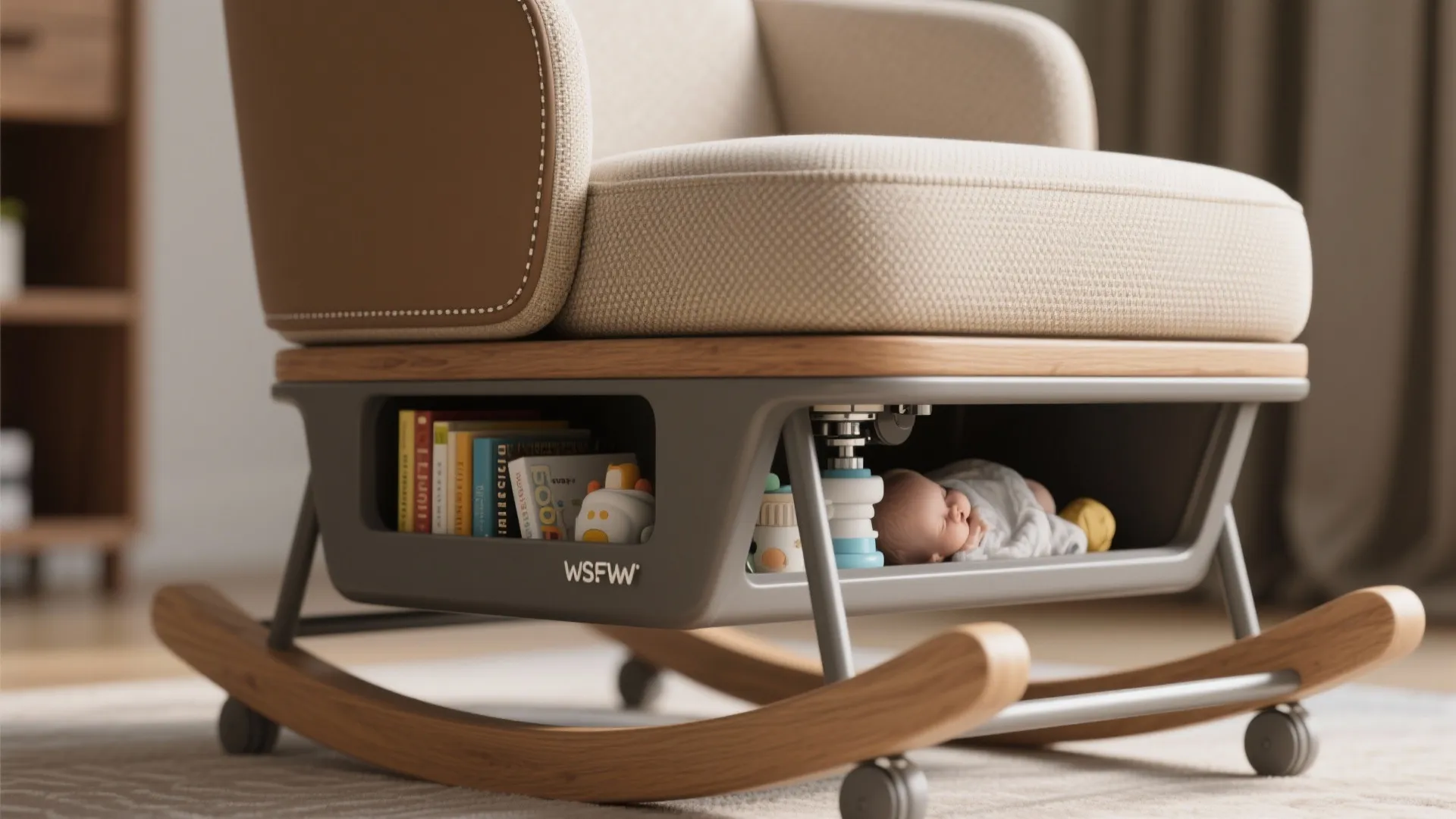 4. Swivel-rockers with storage: two functions, one chair