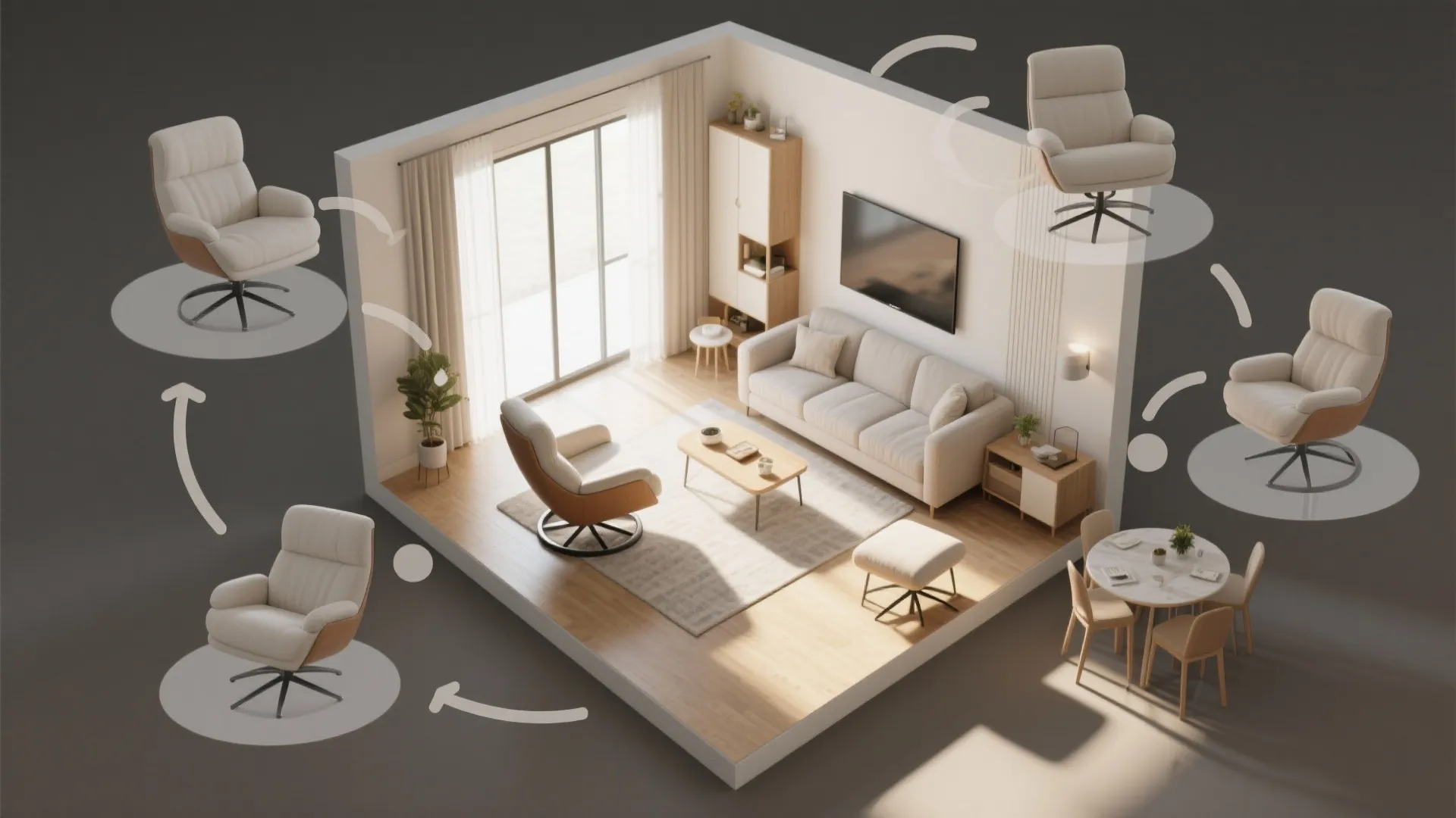 3. Pick swivel or armless recliners for flexible layouts