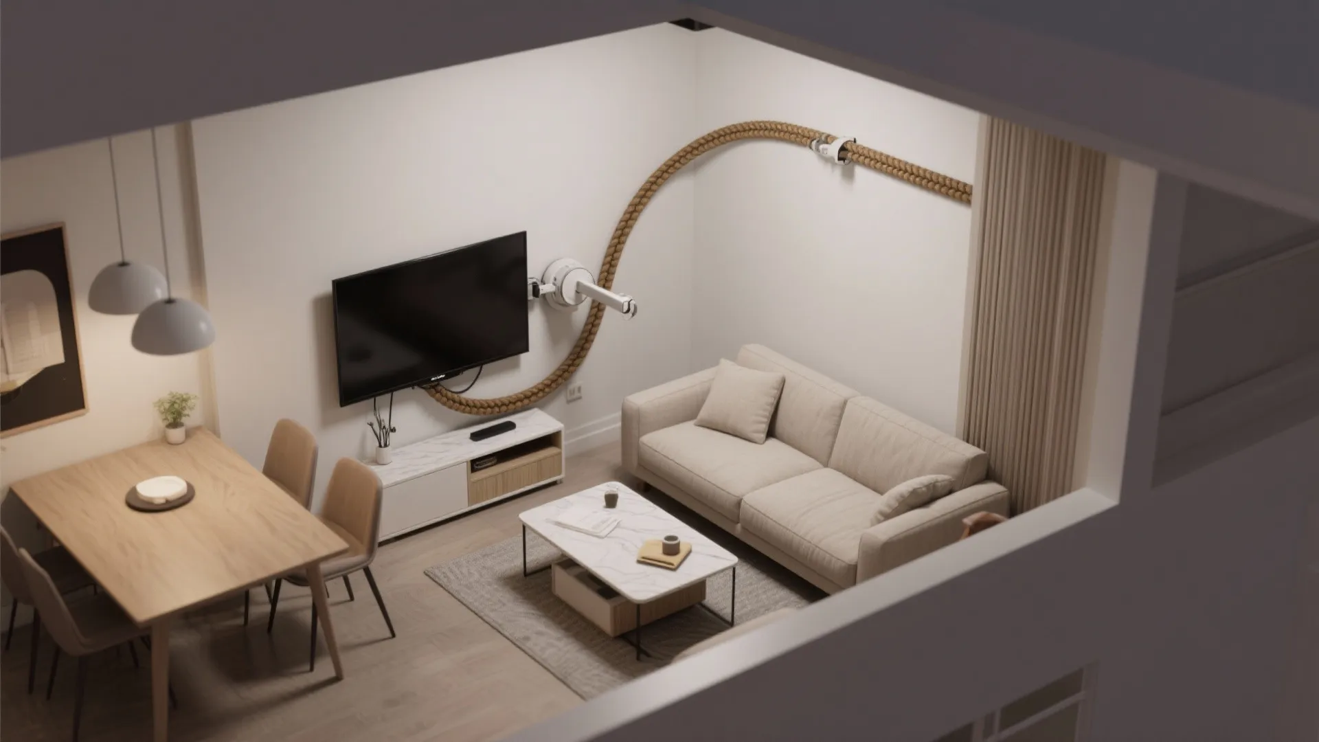 Corner-savvy units and swivel mounts for awkward rooms