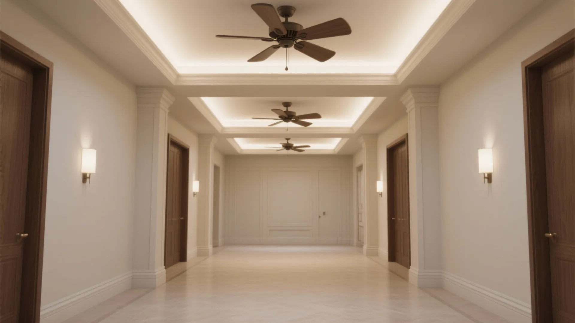 Symmetric Beams with Fan Pockets