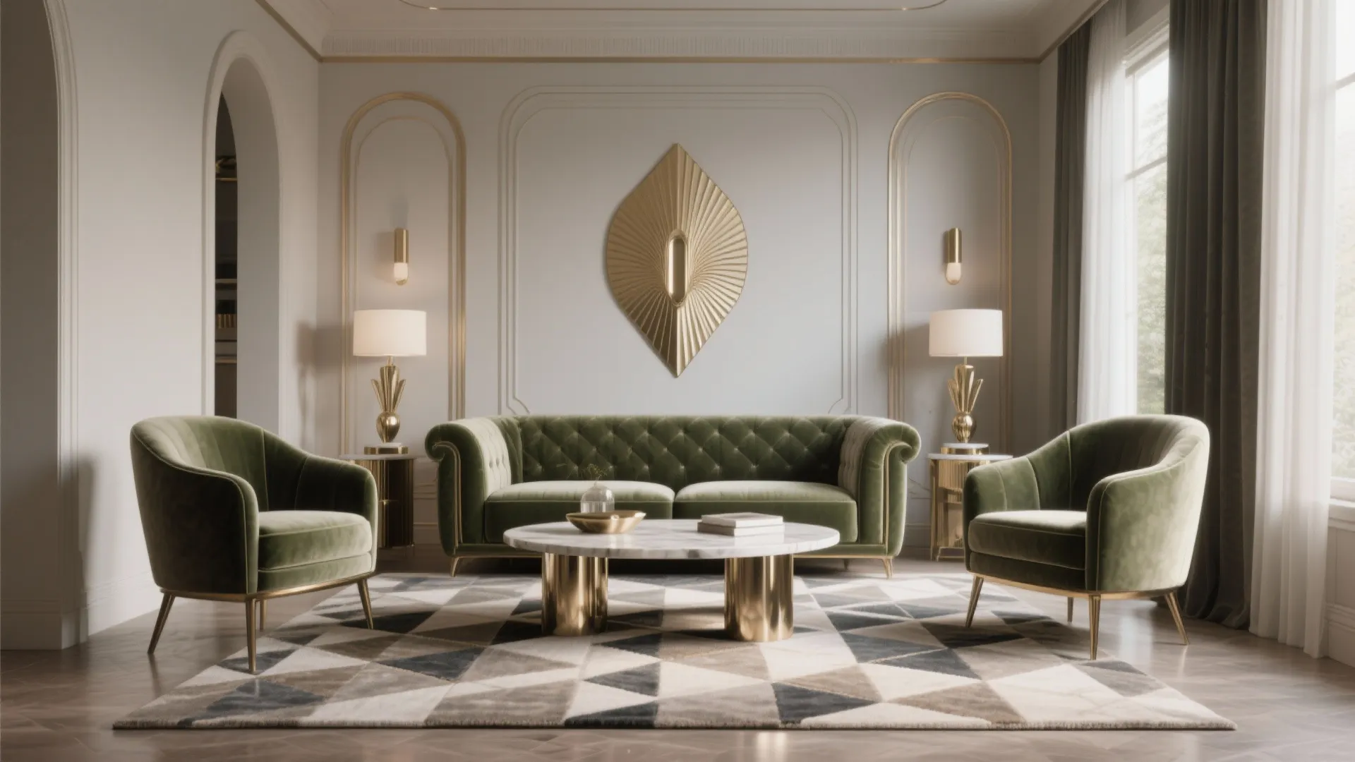 8. Symmetrical Furniture Arrangements