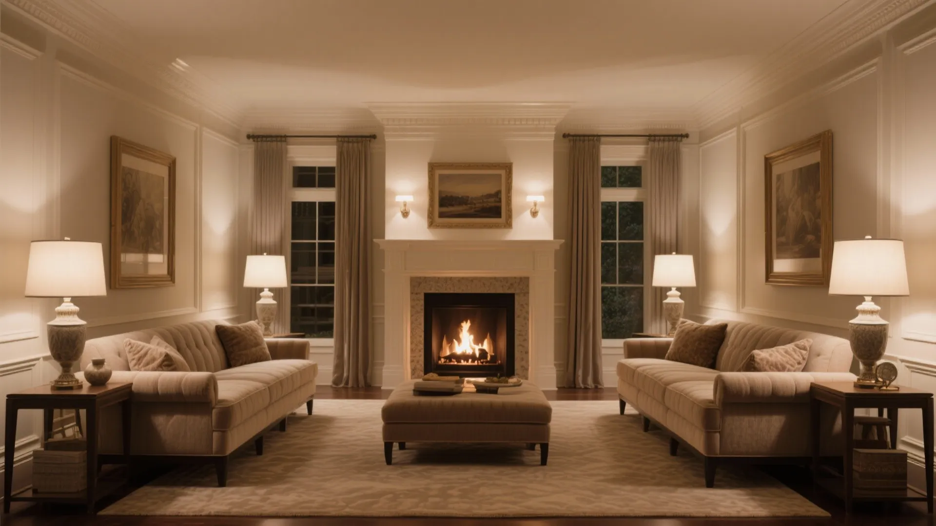 3. Symmetrical Layout with Focal Point