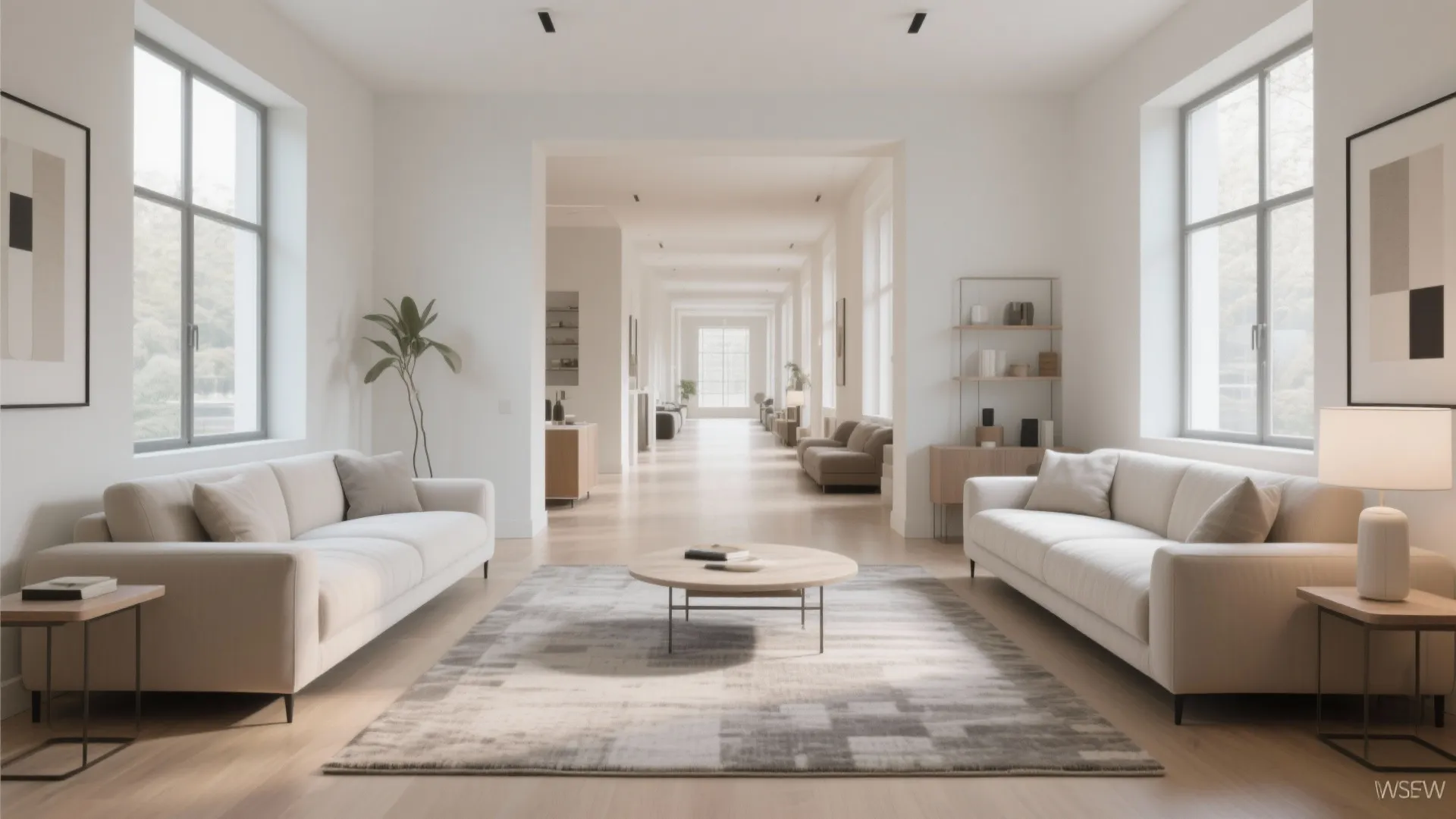 2. Symmetrical Furniture Placement