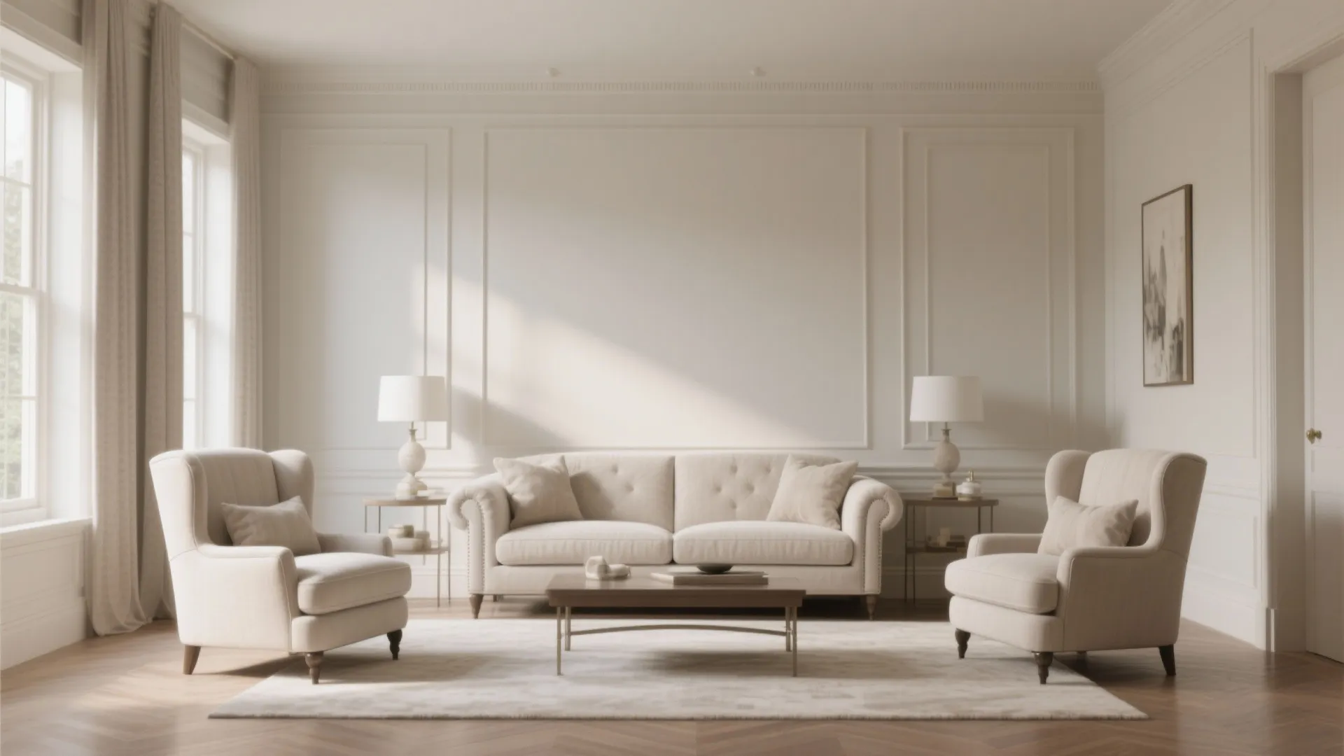 4. Symmetrical Layout with Matching Chairs