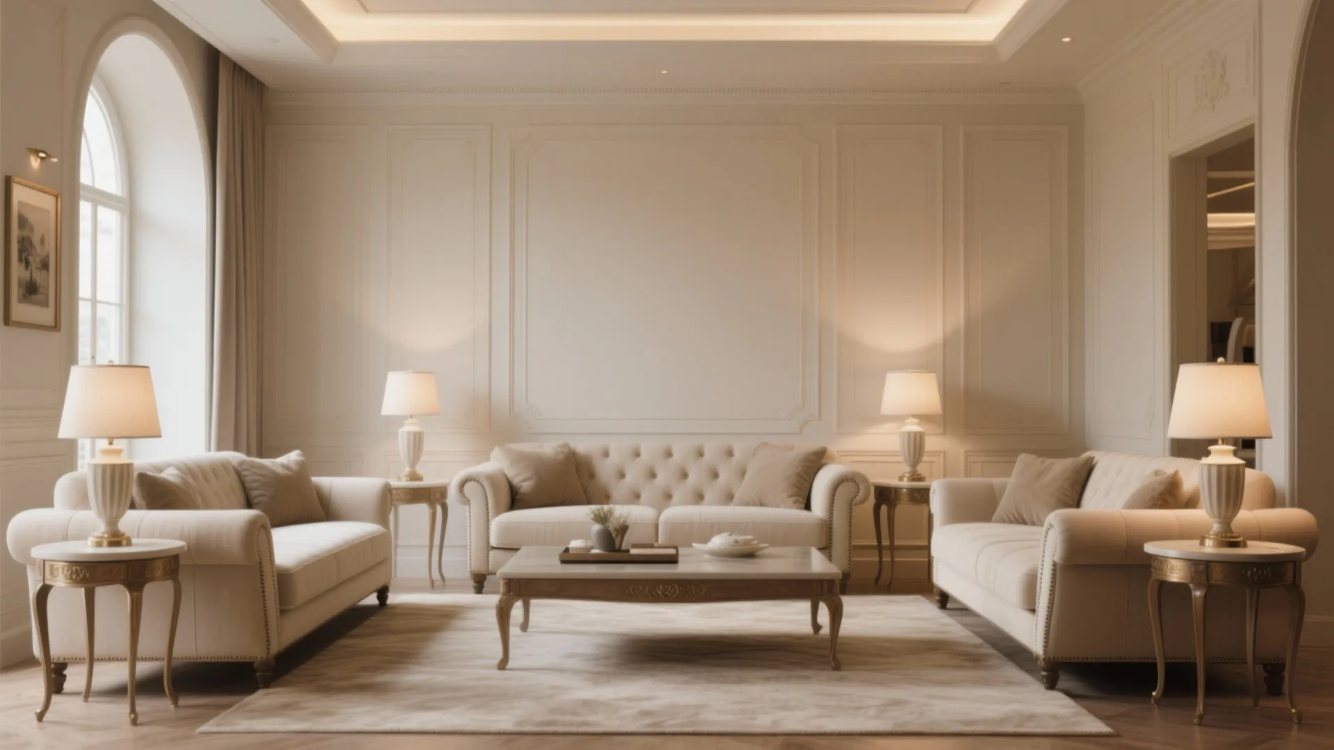 7. Symmetrical Furniture Placement