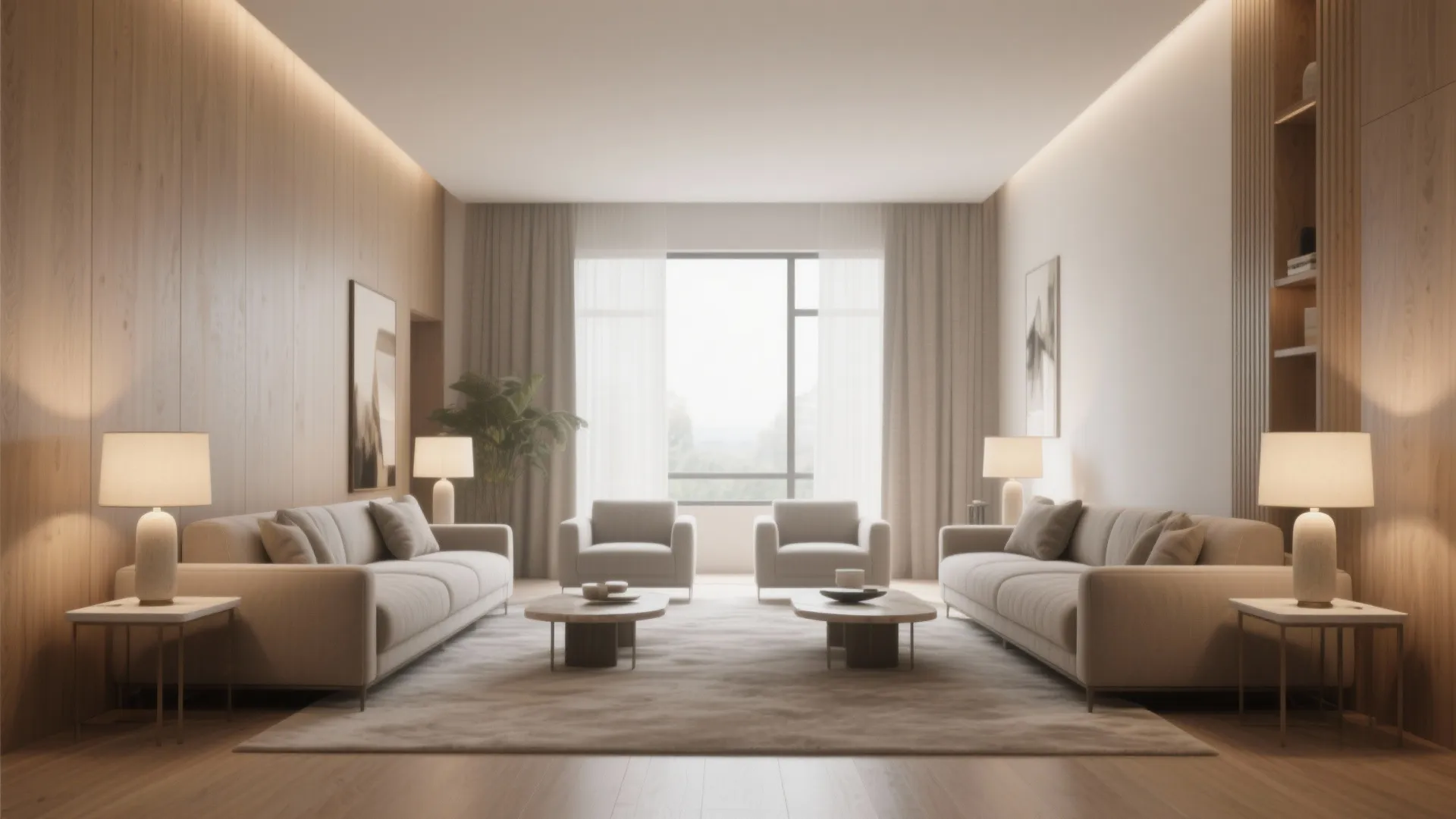 2. Symmetrical Furniture Placement