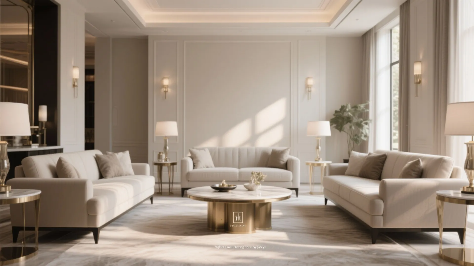 4. Symmetrical Lounging Layout